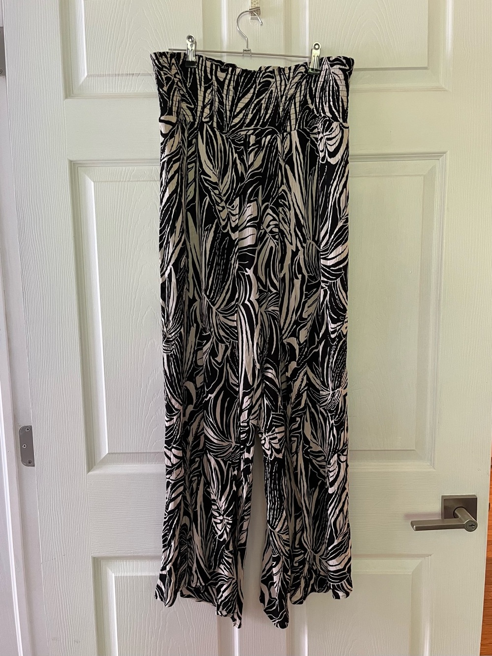 Patrons of Peace Bohemian Boho Black and Cream Wide Leg Pants Size XL